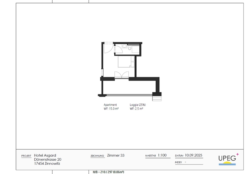 Hotel Midgard Grundriss Zimmer 33